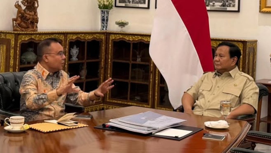 Presiden Prabowo Subianto bertemu dengan Wakil Ketua DPRSufmi Dasco Ahmad di Istana Merdeka. (Dok Sekretariat Kabinet)