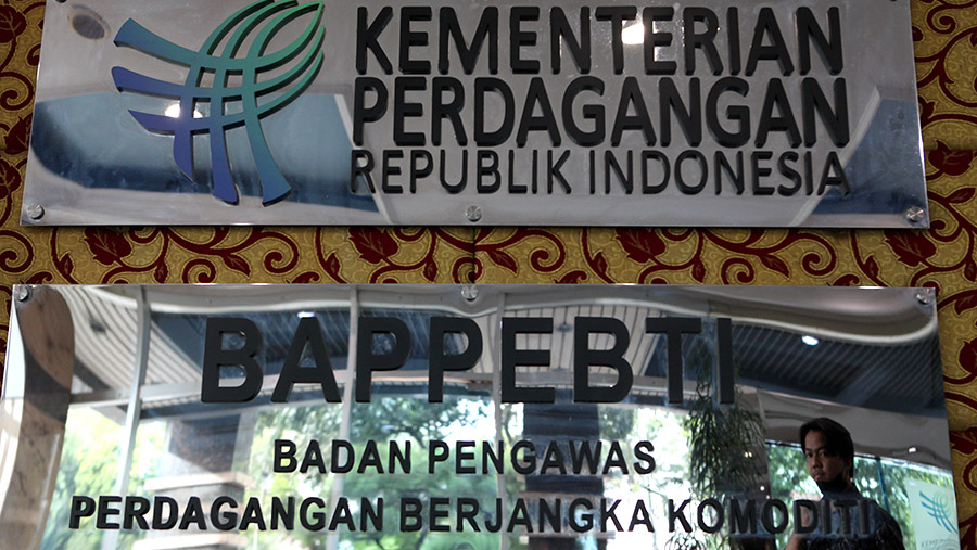 Badan Pengawas Perdagangan Berjangka Komoditi (BAPPEBTI). (Bloomberg Technoz/ Andrean Kristianto)