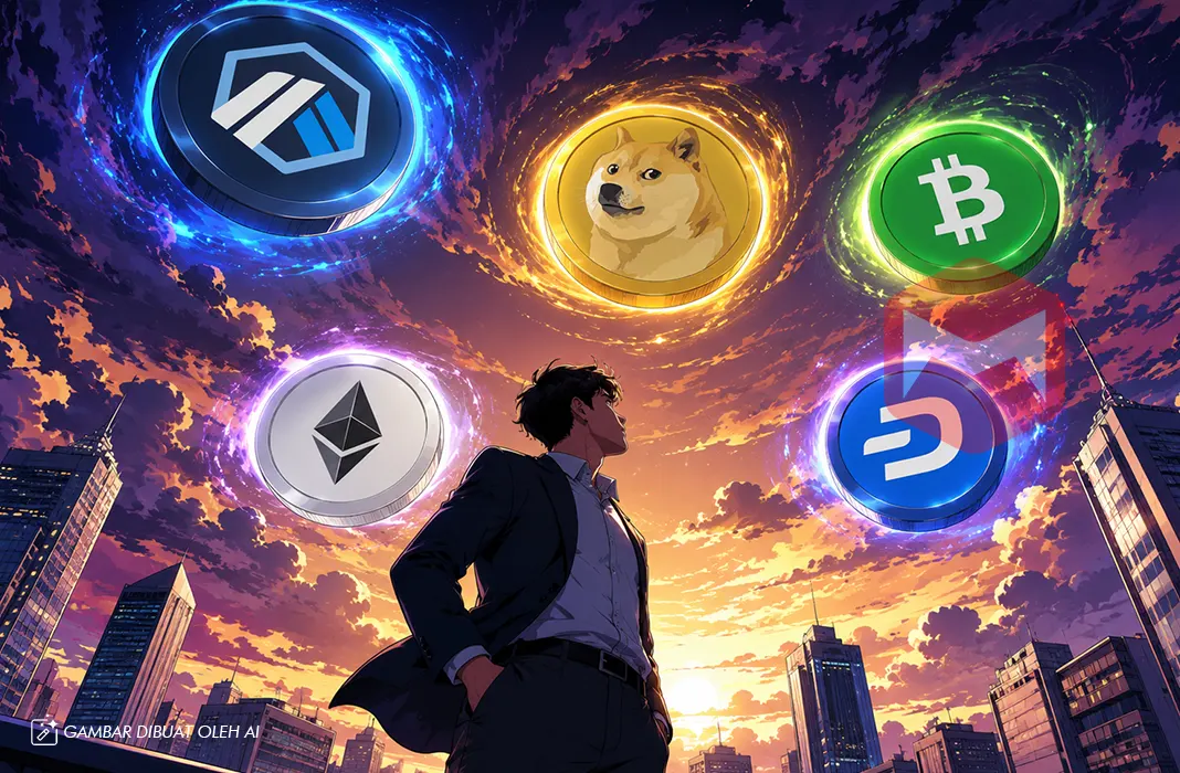 Ilustrasi: Analisis Pasar Kripto 13 Juni 2026: Dogecoin di Titik Kritis, Sentimen Positif untuk Bitcoin Cash dan Arbitrum