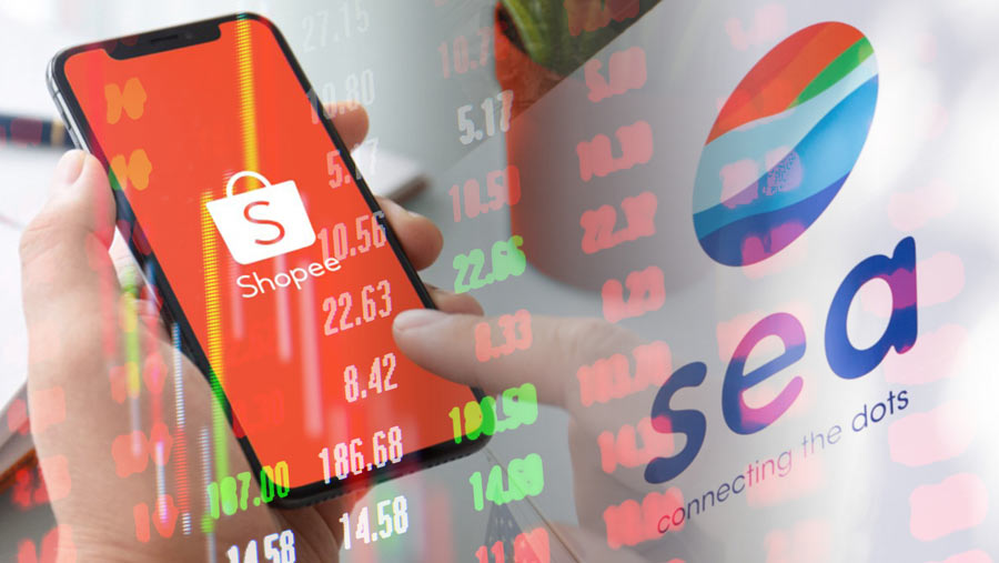 Ilustrasi Induk Shopee, Sea Ltd (Bloomberg Technoz)