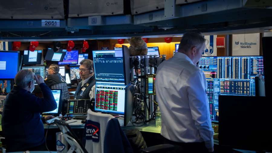Suasana perdagangan saham di Wall Street. (Bloomberg)