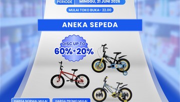 Transmart Full Day Sale Kembali Hadir: Intip Peluang Hemat Sepeda Hingga 60% Plus Tambahan Diskon