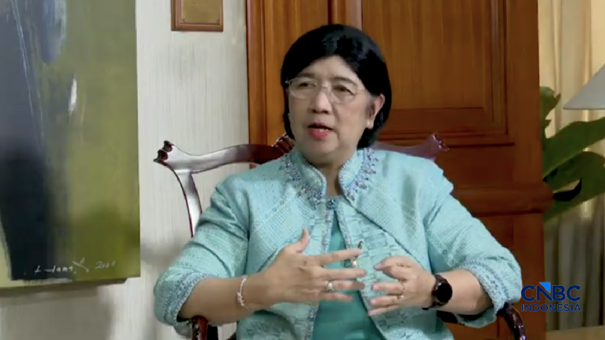 Foto: Deputi Gubernur Senior Bank Indonesia, Destry Damayanti dalam Economic Update, Selasa, (23/06/2026). (CNBC Indonesia TV)