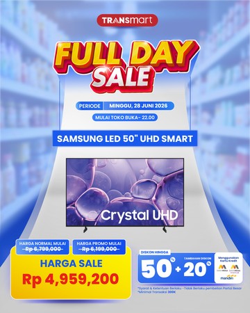 Peluang Emas Akhir Pekan: Transmart Gelar 'Full Day Sale' dengan Diskon Ganda Elektronik Hingga Jutaan Rupiah