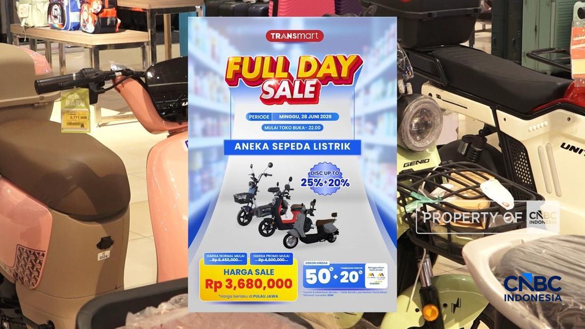 Ilustrasi: Transmart Gelar Full Day Sale, Sepeda Listrik Jadi Primadona Diskon Hingga 45%