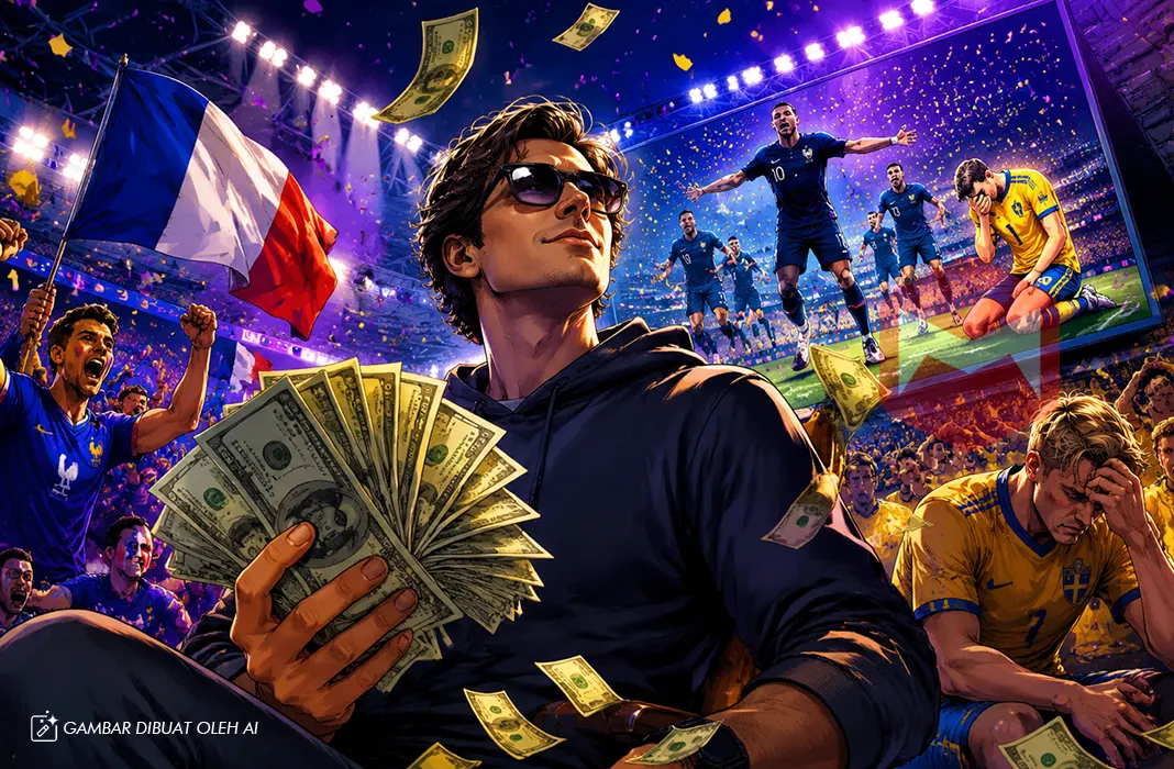 Ilustrasi: Prancis Tunjukkan Superioritas Atas Swedia di Piala Dunia 2026, Pasar Prediksi Keuangan Ikut Bergeliat