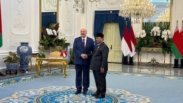 Presiden Prabowo Subianto menerima kunjungan kenegaraan Presiden Belarus Aleksandr Lukashenko/Foto: (Eva Safitri/detikcom)
