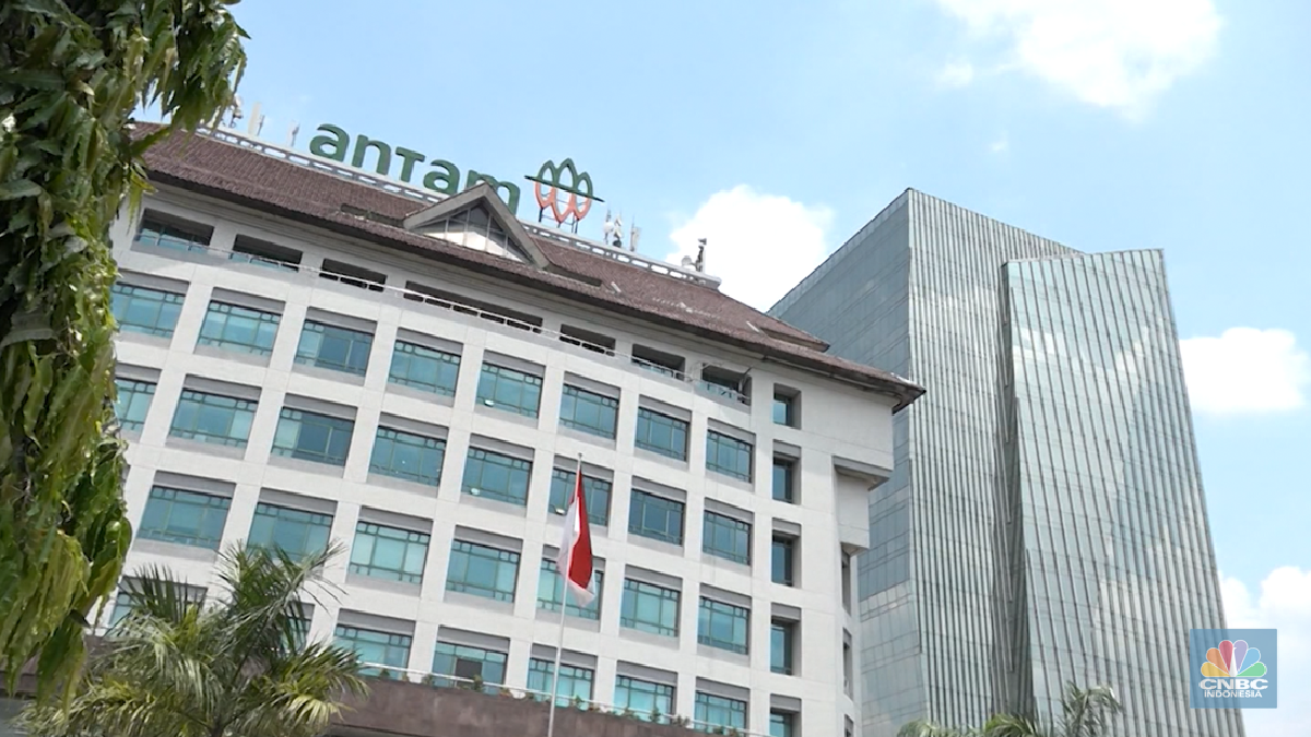 Foto: Gedung Antam. (CNBC Indonesia TV)
