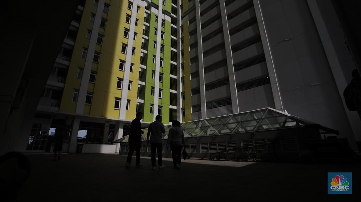 Foto: Suasana penyerahan kunci Rumah Susun Sewa (Rusunawa) Pasar Rumput, Jakarta, Kamis (28/11/2024). (CNBC Indonesia/Faisal Rahman)