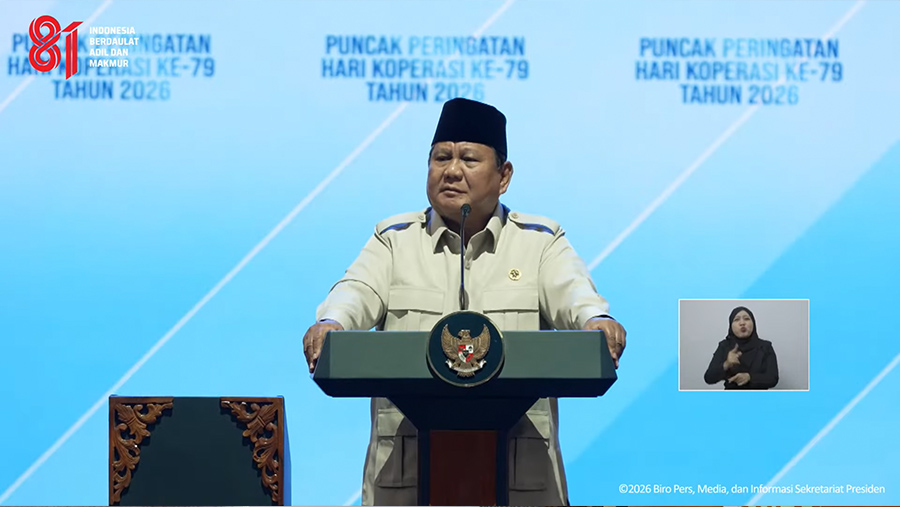 Presiden Prabowo Hadiri Puncak Peringatan Hari Koperasi ke-79 Tahun 2026, Jakarta (Dok. Biro Pers, Media, dan Informasi Sekretariat Presiden)