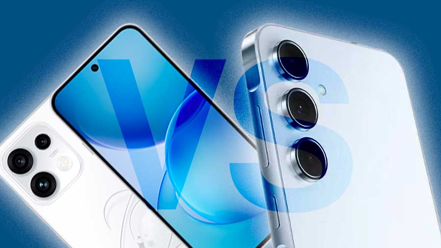 Ilustrasi Versus Oppo Reno16 dan Samsung Galaxy A55 5G (Diolah)